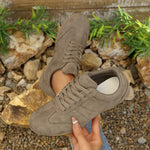 Comfortable Soft Sole Sneakers Women Plus Size 42 Faux Suede Lace Up Casual Shoes Woman 2026 Autumn Non Slip Sport Flats Female