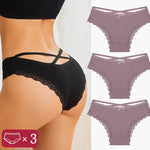 3Pcs Women Cotton Panties Seamless Hollow Sexy Design Unique Low Waist Women Panty Breathable Girl Underwear Soft Lingerie S-XL