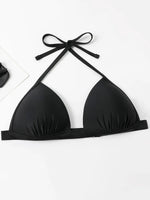 2025 Halter Bra Cup Bikini Sexy Swimsuit Female White Swimwear Women Push up Bikini set Brazilian Bathing Suit Bandeau Swim suit