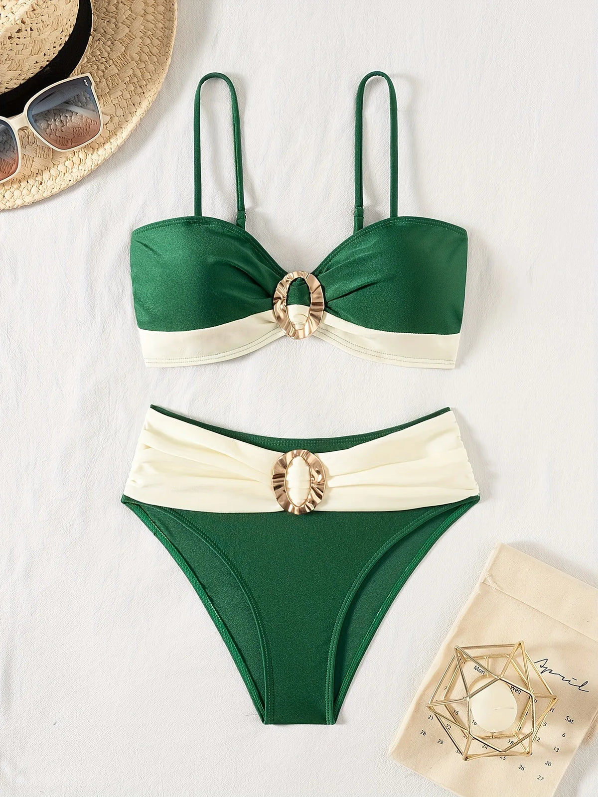 Sexy Bikini 2025 Woman Swimsuit Two Pieces Swimwear Female High Waisted Bikinis Set Swimming for Bathing Suits Brazilian Biquini
