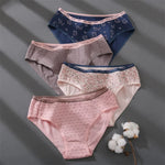 3Pcs/set Women Printing Floral Panties Low-Rise Cotton Briefs Female Comfortable Underwear Female Soft Panties Lingerie M-2XL