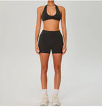 Fitness Sports Bra Women Halter Top High Support Push-up Open Back Gym Wear Hanging Neck Fitness Bar Yoga Bar Workout Underwear