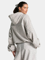 Vintage Leopard Hooded Sweatshirt Suit Loose Fit Contrast Line Wide Leg Trousers Fashion Athletic Tracksuit Outfit