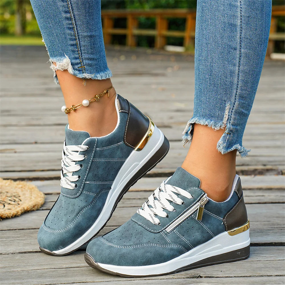 EUR Size 44 Leisure Black Wedges Trainers Sneakers Summer Pink 5.5cm Heels Comfy Walking Casual Shoes Women Daily Wear Footwear