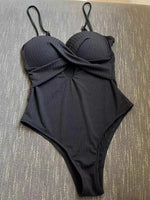 Wrinkled Bra Cup Swimsuits 2025 Female Swimwear One Piece Swimsuit Women Monokini High Cut Bathing Suit Swim Beach Wear Bodysuit