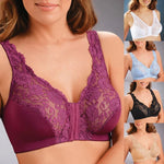 Women Lace Bra Plus Size Push Up Underwear Crop Top S-6XL Seamless Brassiere Female Lingerie Sexy Front Closure Bralette
