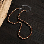 Bohemian Wood Beads Necklace Men's Necklace For Men Summer Beach Sufer Necklace For Men Necklace White Jewelry Women Necklace