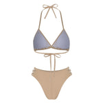 New Bandage Stripes Brazilian Bikini Swimwear Women's Swimsuit Two Piece Set Female Sexy Lace up Mujer Beachwear Summer