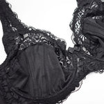 Womens Minimizer Bra Lace Plus Size Brassiere Support Underwire Big Thin Adjusted-straps 36-52 E F G H I Cup
