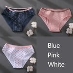 3Pcs/set Women Printing Floral Panties Low-Rise Cotton Briefs Female Comfortable Underwear Female Soft Panties Lingerie M-2XL