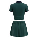 Women's suit sports casual short-sleeved polo shirt and skirt two-piece suit