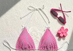 Sexy Micro Bikini 2024 Gingham Print Swimsuit Female Swimwear Women Strings Thong Bikinis Set Bather Beachwear Bathing Suit Pool