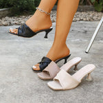 Sexy Pointed Toe Mule High Heels Women Slipper Fashion Mixed Color Slip On Slides Summer Party Stripper Sandal Shoes