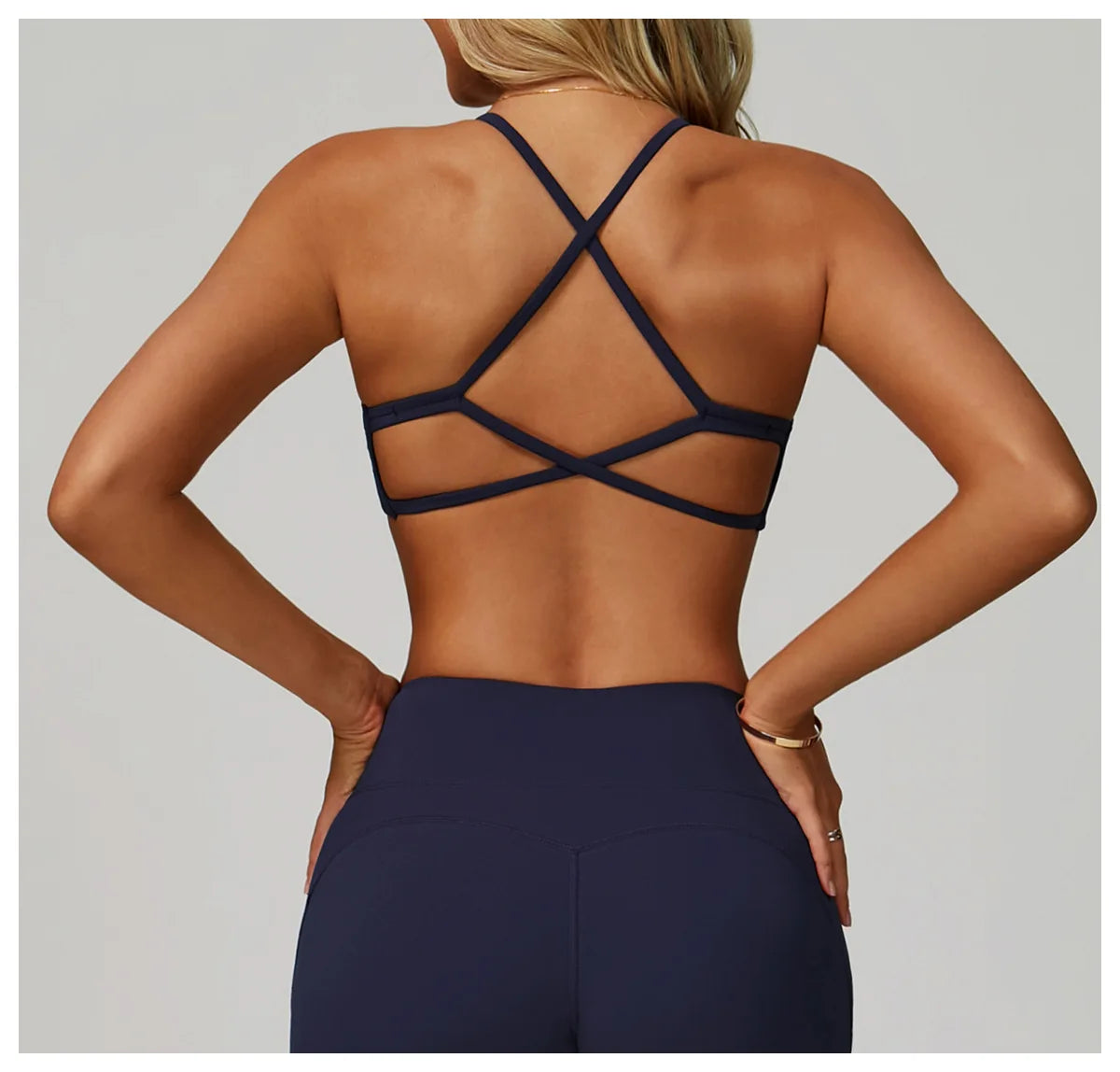 Gym Bras Cross Shoulder Straps Sports Underwear Anti-Sweat Fitness Top Women Yoga Bra Shockproof Crop Top Push Up Workout Tops