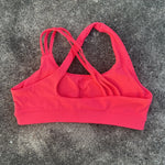 Solid Color Women Fitness Sport Bra Top High Strength Cross Shoulder Strap Gym Underwear Shockproof Tight Workout With Chest Pad