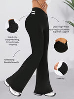 Womens New Spring Autumn Flare Pants V Shaped Cross Waist Wide Leg Trousers Elegant Loose Women Long Sweatpants For Slim Figures