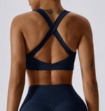 Hearuisavy Quick-Dry Backless Yoga Clothes Running Vest Women Workout Brassiere Fitness Gym Tank Top Women Push up Sports Bra