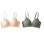 2Pcs/Set Underwear 3/4 Cup Push Up Bra Female S-XXL Seamless Bras For Women Non-wire Bra Sexy Lingerie