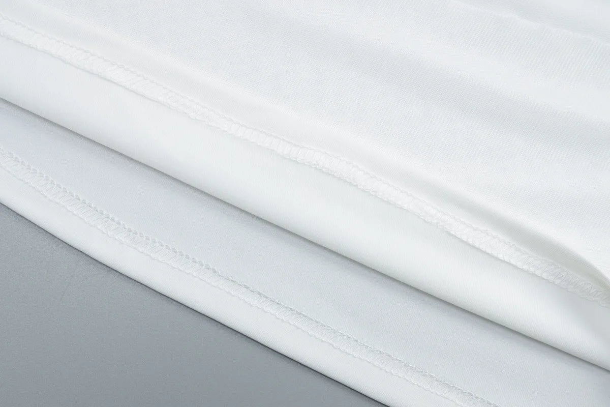 FDYOUI 2026 Summer Backless Ruched White Long Maxi Dress for Woman Elegant Sexy Halter Sleeveless Loose Evening Party Dresses