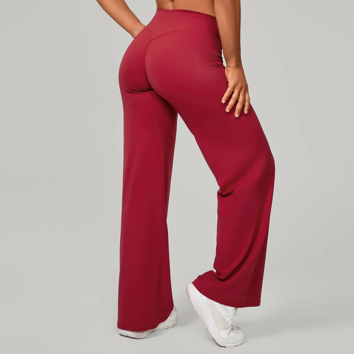 Women Straight Yoga Leg Bottoms Soft Stretchy Fabric Women's Yoga Pants GYM Sweat-Wicking Properties Running Sport Trousers