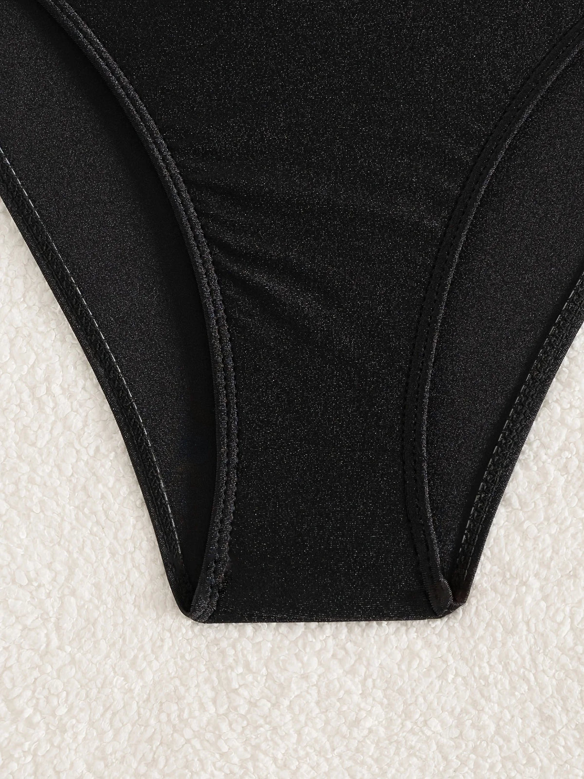 Sexy One Shoulder Black Bikini 2025 Woman Swimsuit Two Pieces Swimwear Female Thong Bikinis Set Bathing Suits Brazilian Biquini