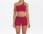 2PCS Yoga Set Women Gym Sports Suits Fitness Bra Crop Top Workout Clothes Female Athletic Wear Push Up Shorts Sportswear