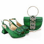 doershow Italian Shoe and Bag Set New 2024 Women Shoes and Bag Set In Italy YELLOW Italian Shoes with Matching Bag Hgv1-2