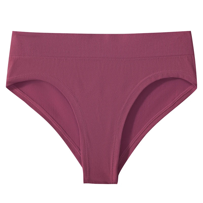 1Pc High Rise Panties Briefs Female Underpants Solid Color Women Seamless Underwear Sexy Lingerie Comfort Sport Intimates S-XXXL