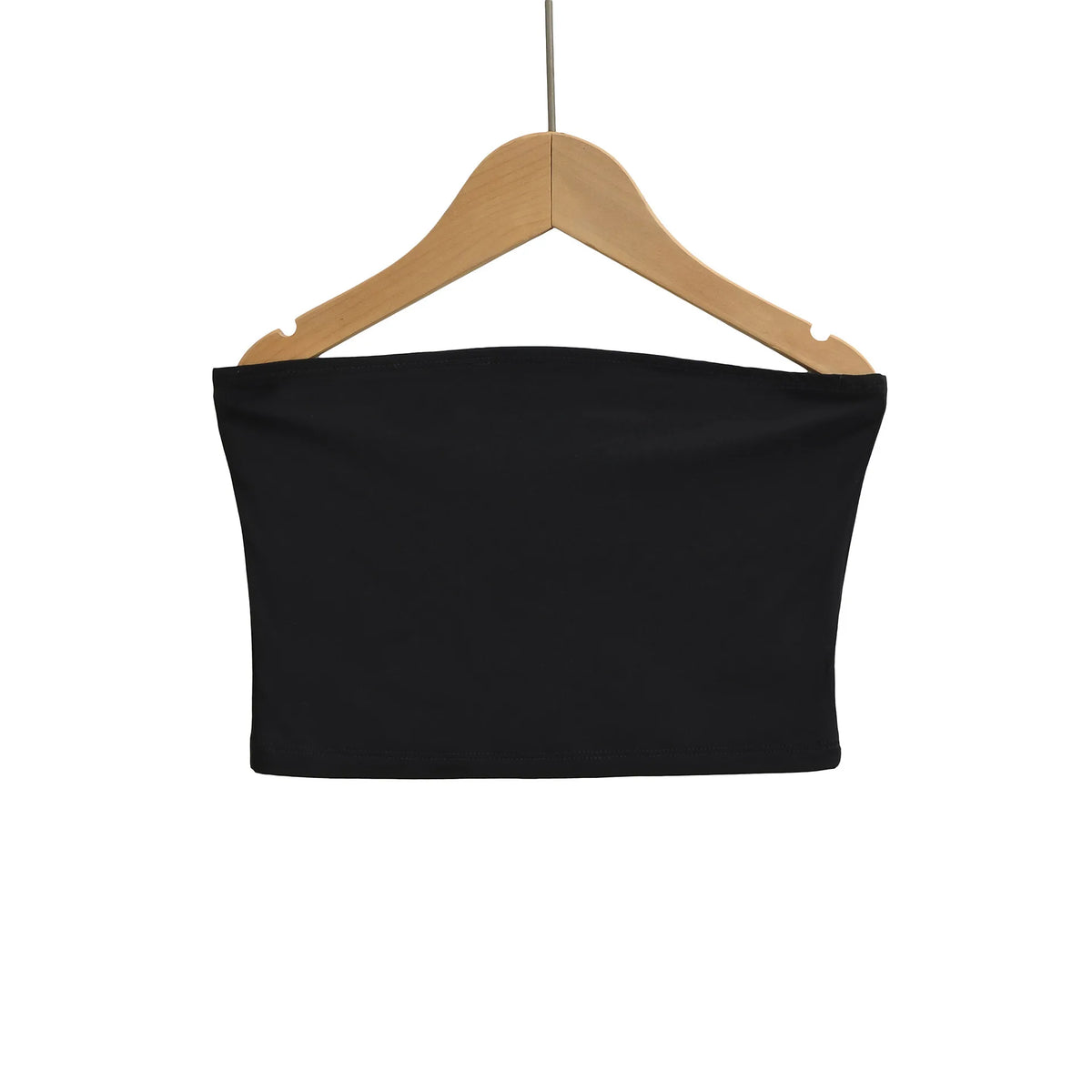 Sleek Seamless Crop Tops For Women Smooth Stretch Straight Neckline Classic Black And White For Summer Casual Daily Wear 72UE