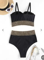 Push Up High Waist Bikini Sets Sexy Black Brazilian Biquini Swimsuit Two Pieces Swimwear Women 2024 Bathing Suits Beachwear