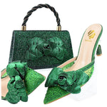 DoershowLastest Italian Design Fashion Style Ladies Shoes with Matching Bag Set 2025 Nigerian Shoes and Bag SetHA1-1