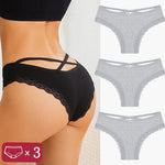 3Pcs Women Cotton Panties Seamless Hollow Sexy Design Unique Low Waist Women Panty Breathable Girl Underwear Soft Lingerie S-XL