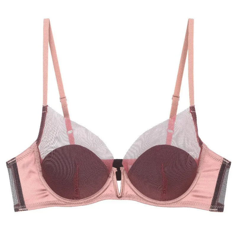 French Mesh SexyBrief Sets Smooth Underwear Push-up Thin Cup Bra Soft Underwire Bra Women's Intimates 2026