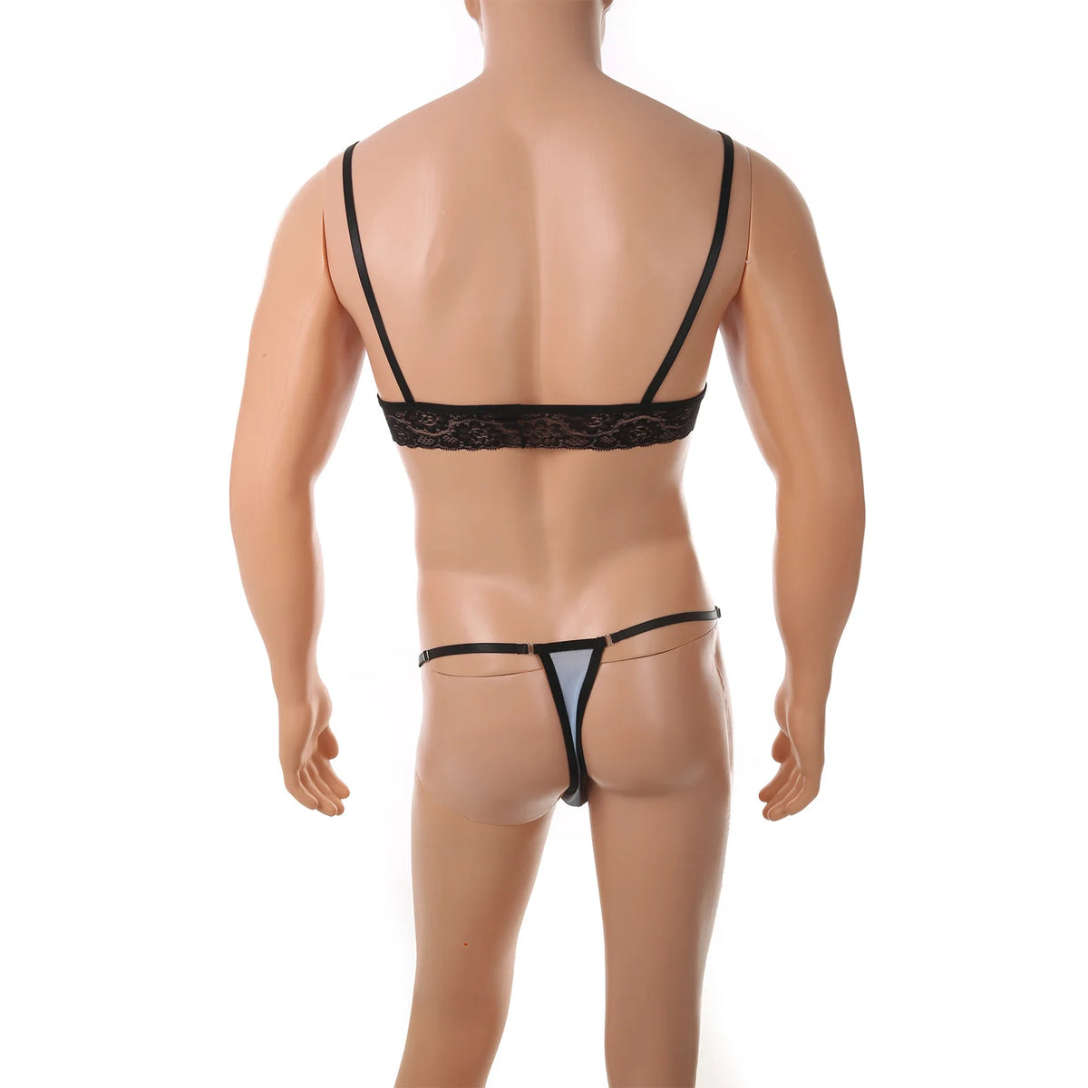 European and American men's sexy lace bra and panties temptation suit transvestite suit