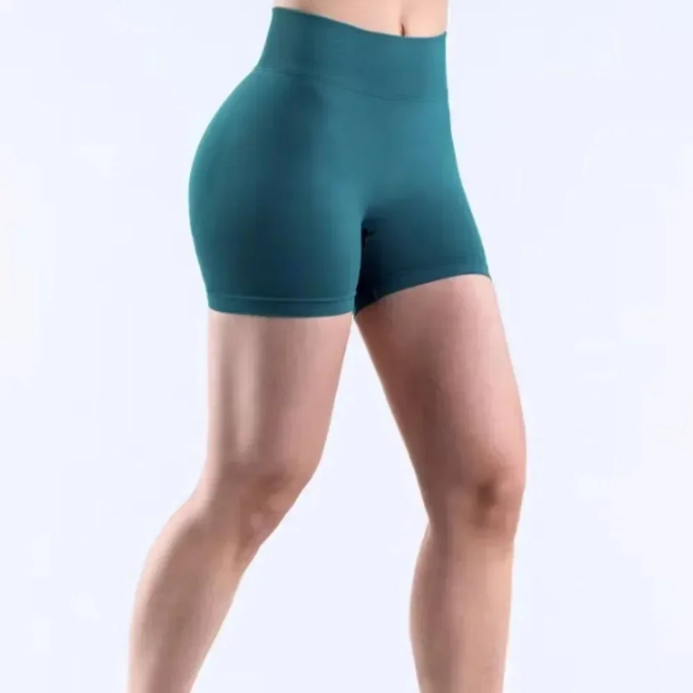 Women High Waist Yoga Shorts Stretch Breathable Sports Shorts Fitness Gym Running Workout Short Pants For Ladies