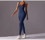 Seamless One-Piece Yoga Jumpsuit Women Fitness Sports Overalls Dance Workout Set Stretch Bodysuit Gym Clothes Push Up Sportswear