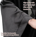 Elegant Floor Long Length Robe Silk Bridal Wedding Dressing Kimono Robe Bridal Party Bride Robe Black Kimono Robe