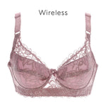 Push Up Bra Sexy Embroidery Lace Wire Free Bra Thin Padded Intimate 75-105 B C D Brassiere Wireless Bralette For Women Underwear