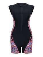 2026 Zipper Rushguard Sleeveless Slim Swimsuit Women One Piece Swimwear Female Bather Bathing Swimming Swim Surf Suit Beachwear