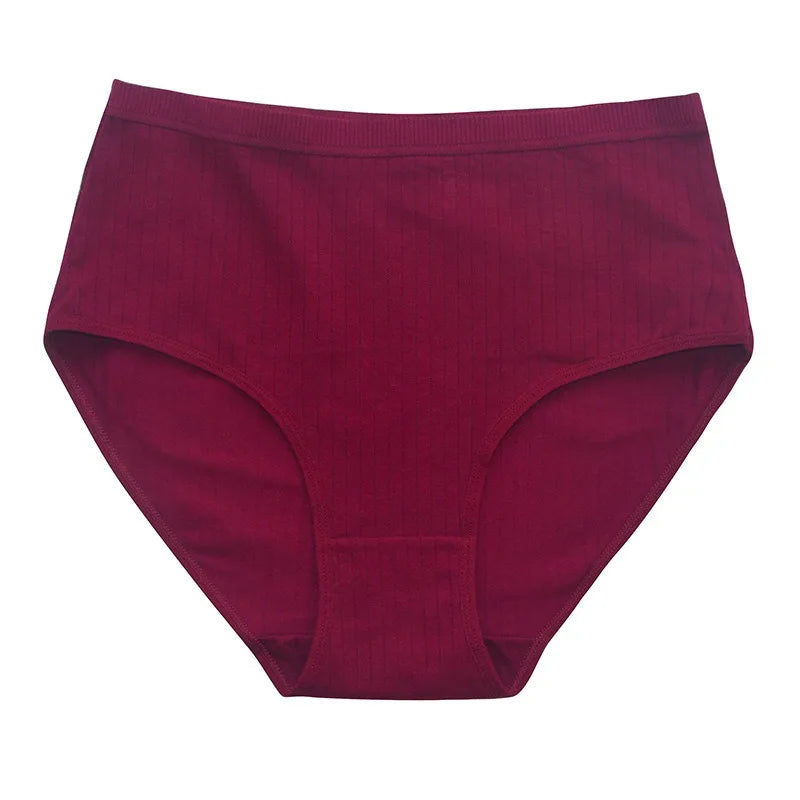 2Pcs/Set Women Cotton Panties High Waist Briefs Breathable Underwear Female Underpants Plus Size Sexy Lingerie S-XXL 8 Colors