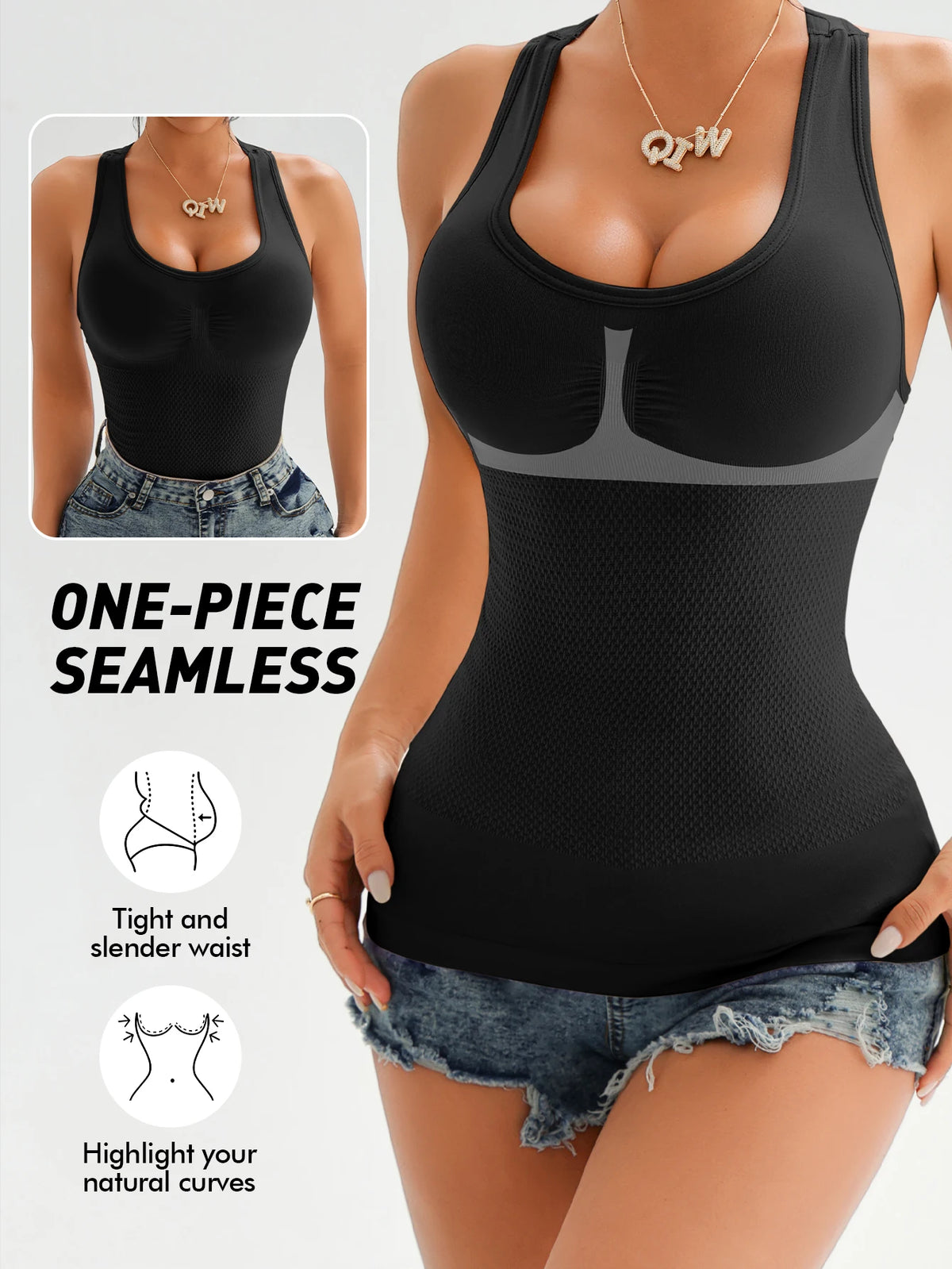 Women Seamless Shaping Racerback Sports Yoga Bra, Sleeveless Wide Strap Ultra Thin Vest, Elastic Multi-color Daily Layering Top