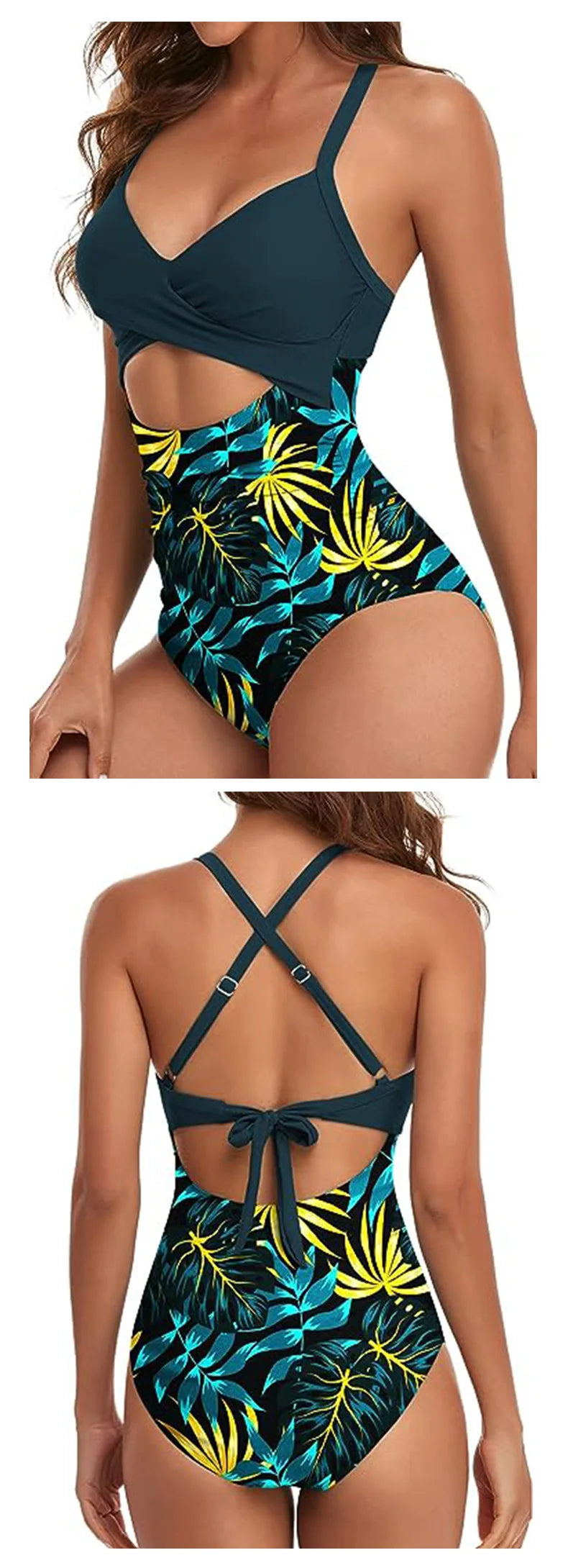 Leopard One Piece Swimsuit 2024 New Halter Push Up Swimwear Women Swimsuit Bathing Suit Beachwear Monokini Female Swimming Suits
