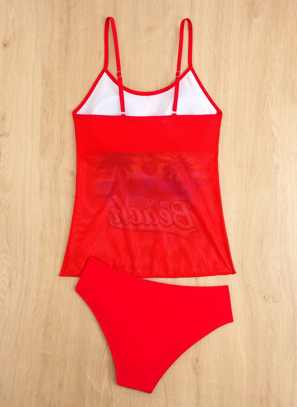 Summer Swimwear for Women Tankini Sets Swimsuit Vintage Padded Mesh Bathing Suit Print Beachwear Female Women's Swim Wear 2025