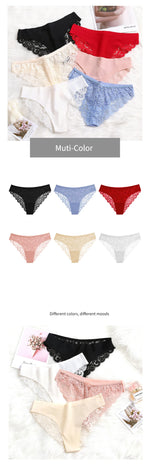 GICZI Women's Sexy Lace Briefs Panties Temptation Perspective Underwear Soft Elastic Panties for Woman Lingerie Intimates S-L