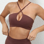 Women's Yoga Bra - Running Cross Back Breathable Naked Feel Sports Fitness Brafor Yoga Running Gym Top