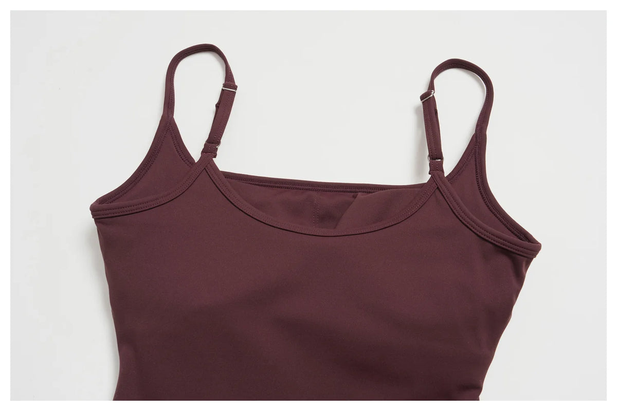Gym Workout Yoga Sets Women Square Neck Slimming Sports Tank Top Fitness Gym Suit Outdoor High Waist Flare Pants Two-piece Set