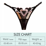 Embroidery Heart Thin Sexy Girls G String Thong Panties Women Briefs Hollow Out Transparent Underwear Female Lingerie