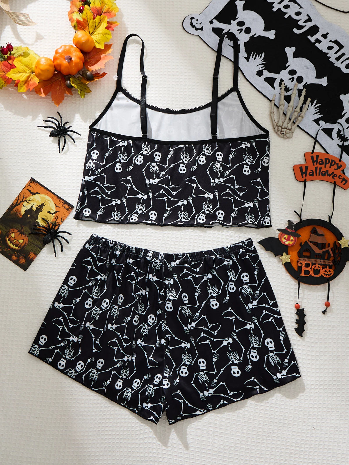 Ladies Sleepwear Set Strap Top And Short Pants Home Clothes Comfortable Soft Material Women's Nightgown Outfit