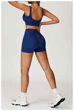 New Yoga Set 2Pcs Women No Logo Tank Tops High Waist Seamless Shorts Workout Outfit Fitness Gym Clothes Workout High quality