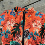 2024 Women One Piece Swimsuit Surfing Sport Swimsuit Long Sleeves Swimwear Print Monokini Bathing Suit Tropical Bodysuit Female